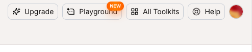 Composio navigation bar showing the All Toolkits button